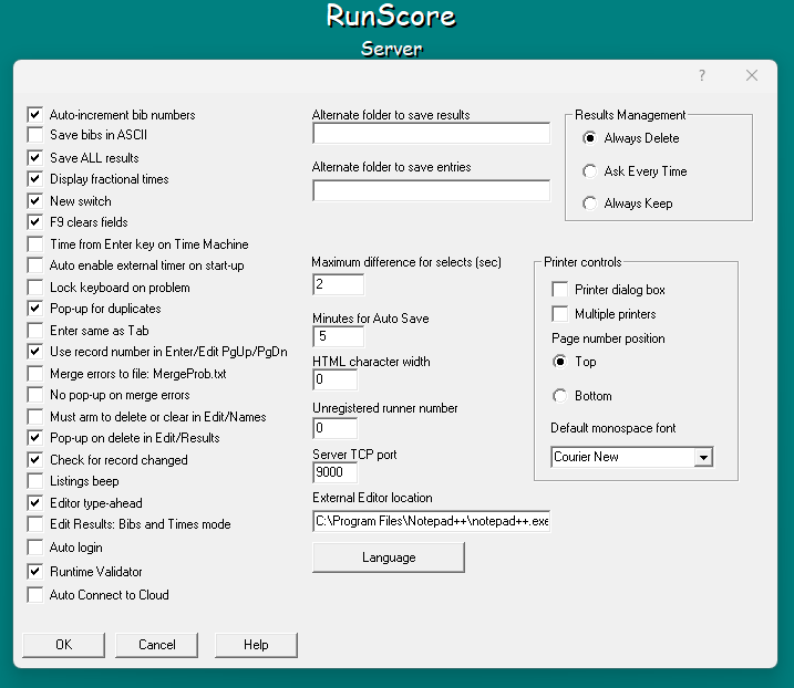 Preferences Window Layout