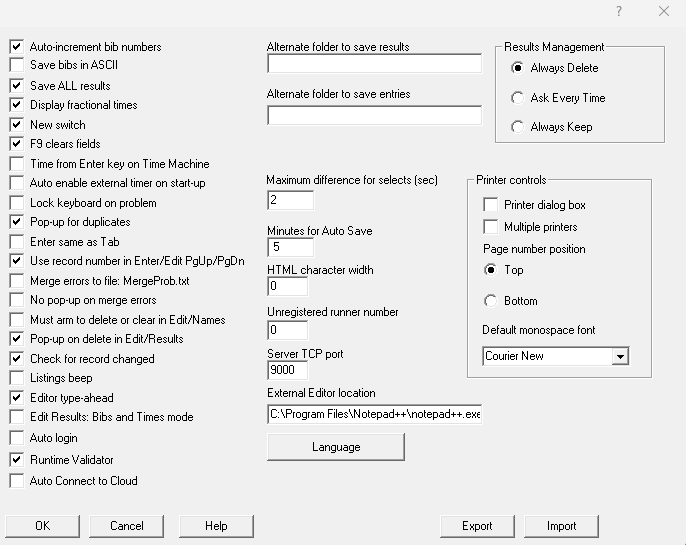 Preferences Window Layout