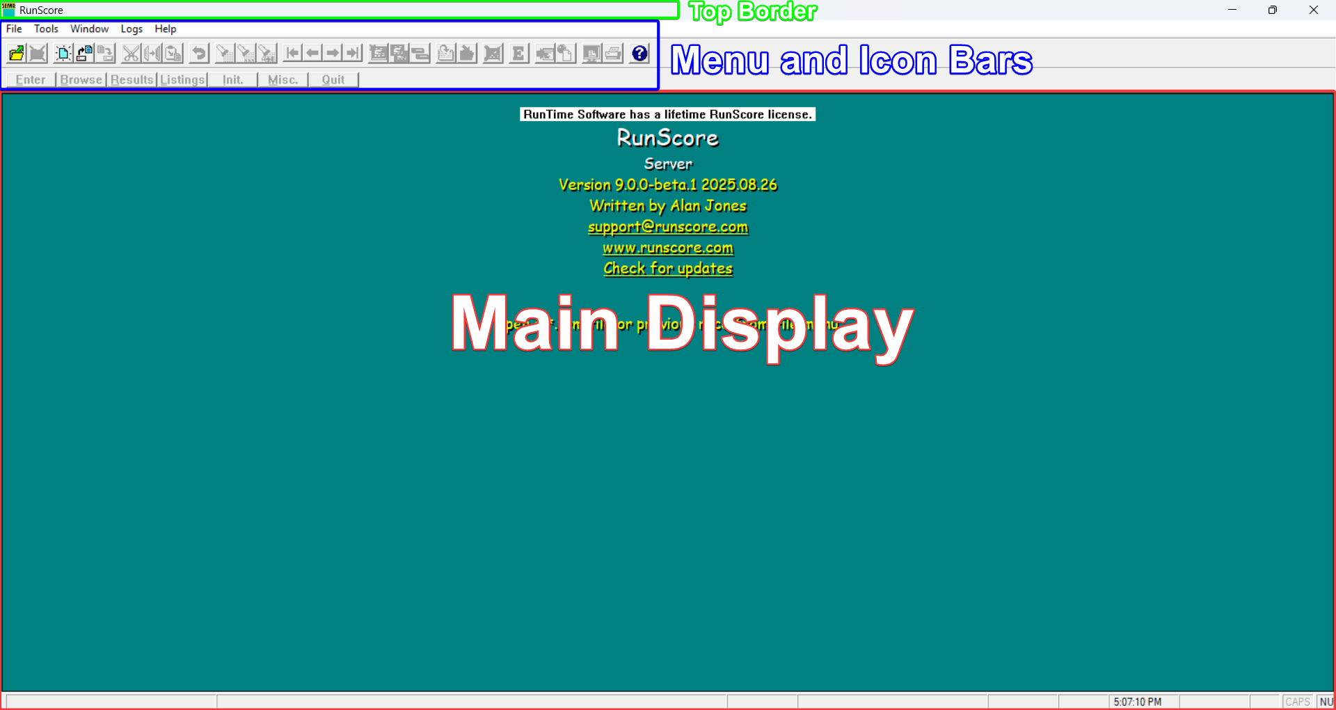 RunScore workspace overview